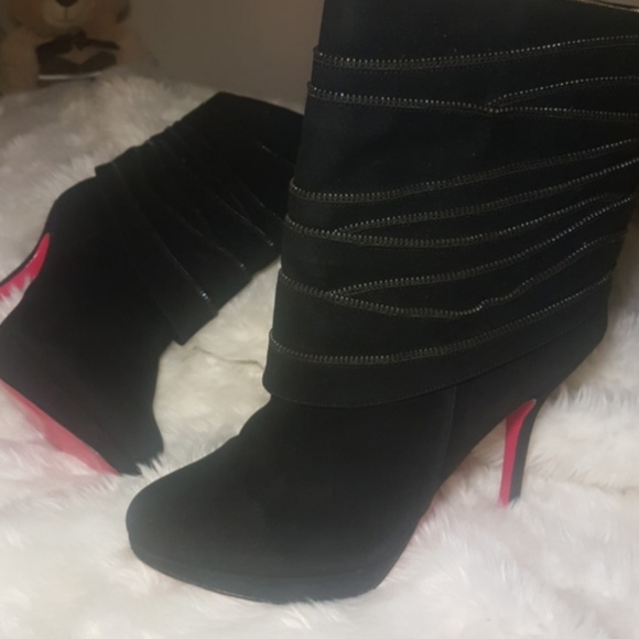 ×SOLD ON MERC× Red bottom zipper boots! NWOT! - Picture 6 of 8